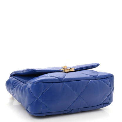 Chanel Lambskin Quilted Medium Chanel 19 Flap Blue 4 of 10