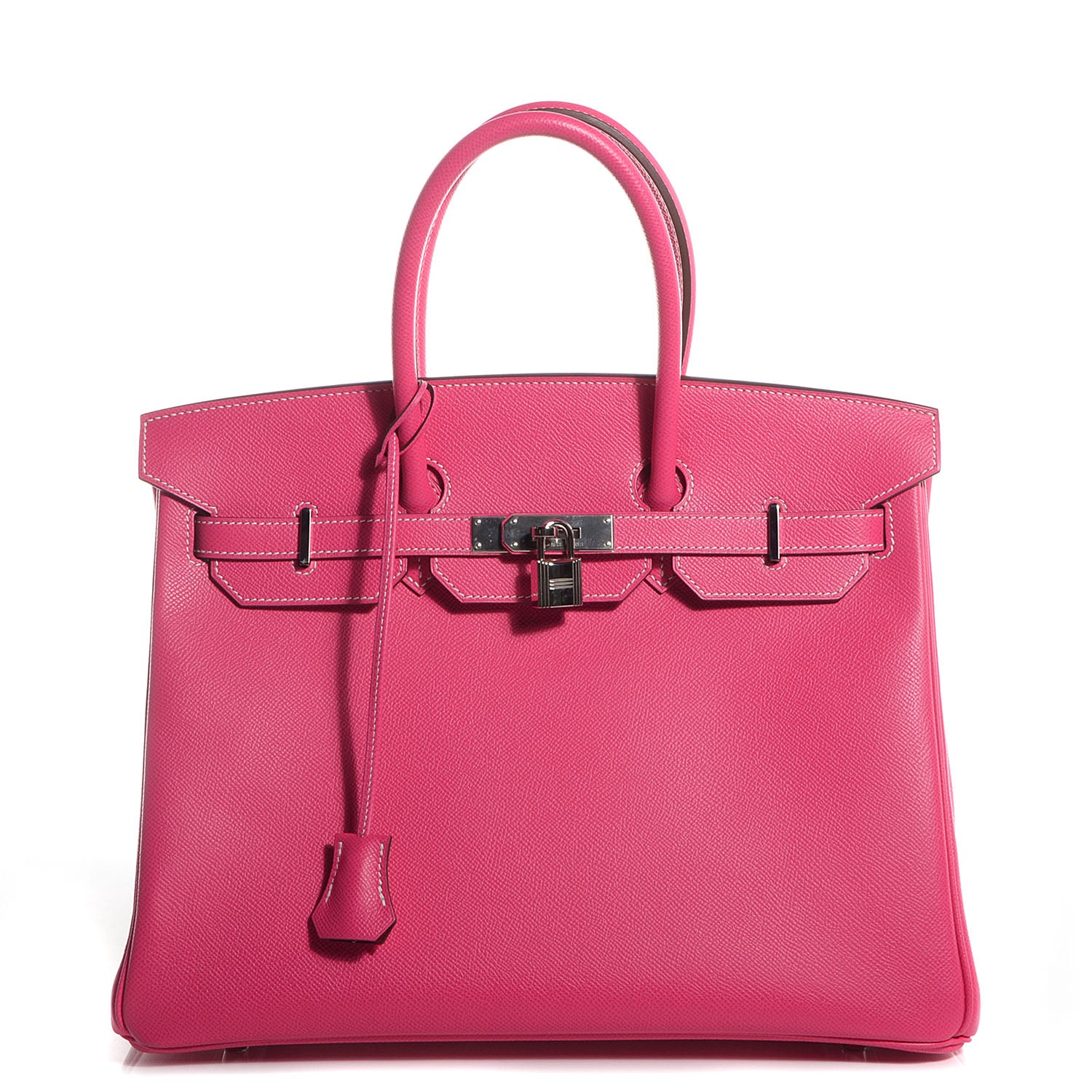 Hermes Epsom Candy Birkin 35 Rose Tyrien and Rubis 1 of 22