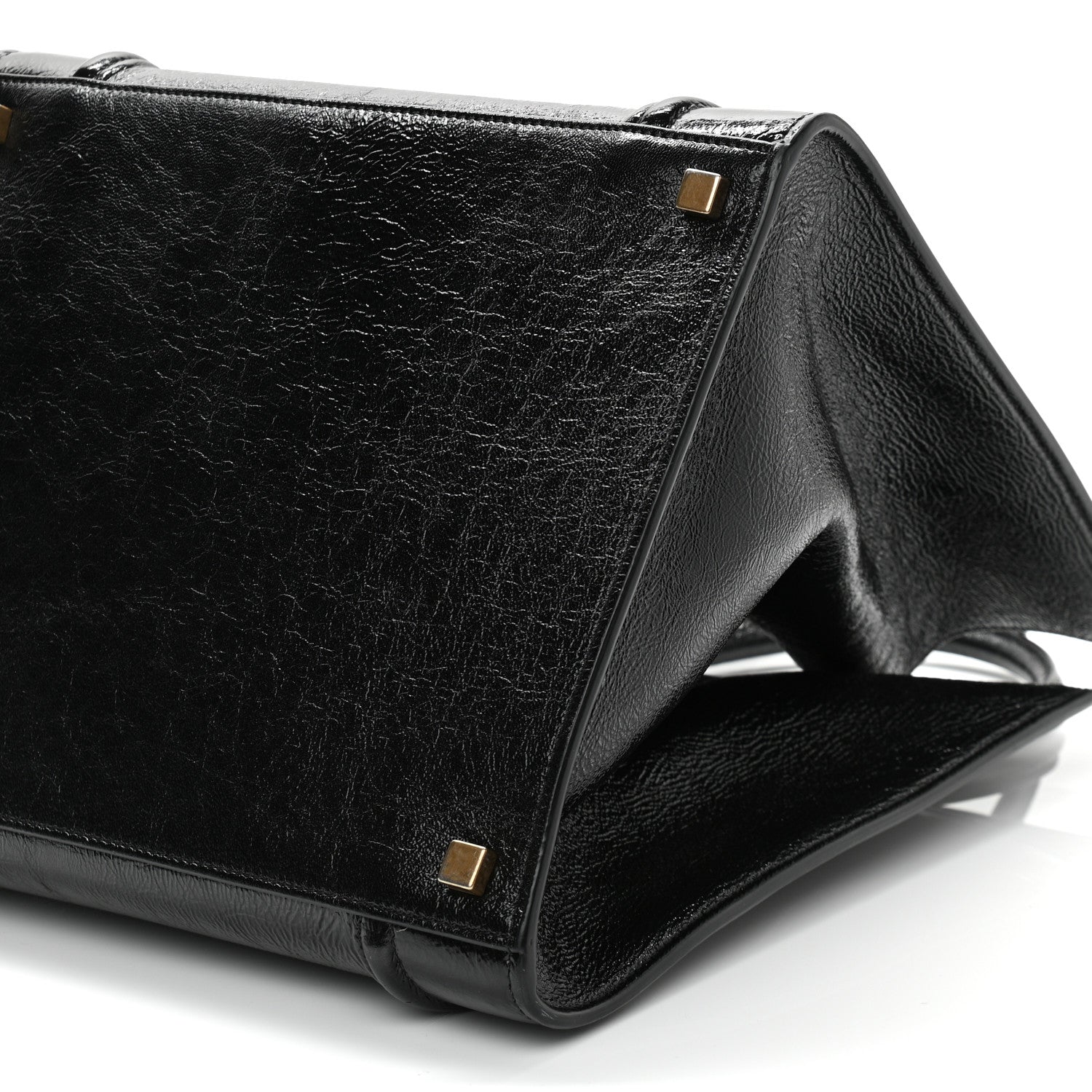 Celine Crinkled Patent Calfskin Medium Phantom Luggage Black 10 of 10