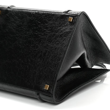 Celine Crinkled Patent Calfskin Medium Phantom Luggage Black 10 of 10