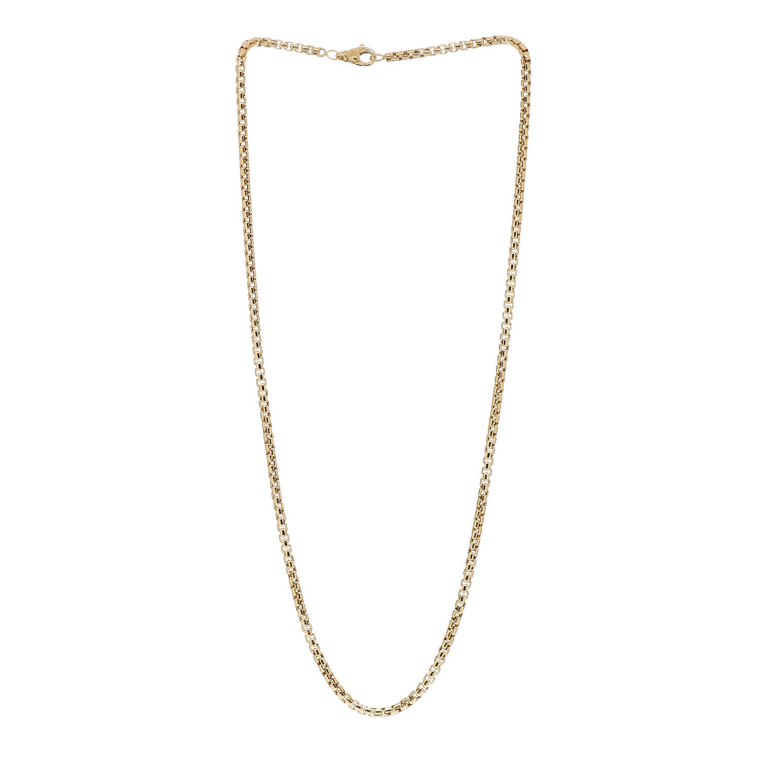 David Yurman 18K Yellow Gold 3.4mm Box Chain Necklace 22" 3 of 4