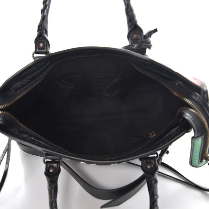 Balenciaga Agneau Graffiti All Over Classic Hardware S City Black Vert Rouge 5 of 9