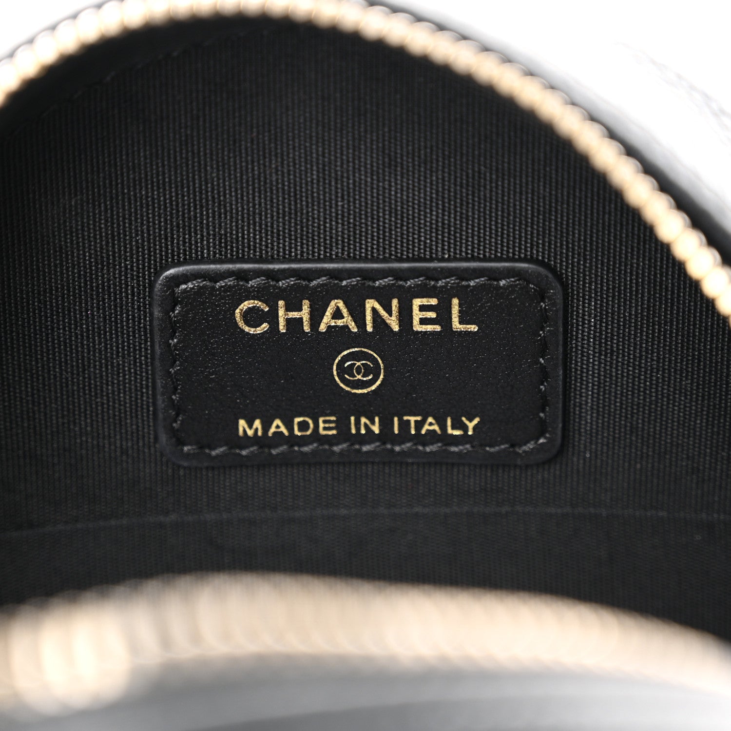 Chanel Caviar Quilted Round Coco Clutch With Chain Black 6 of 11