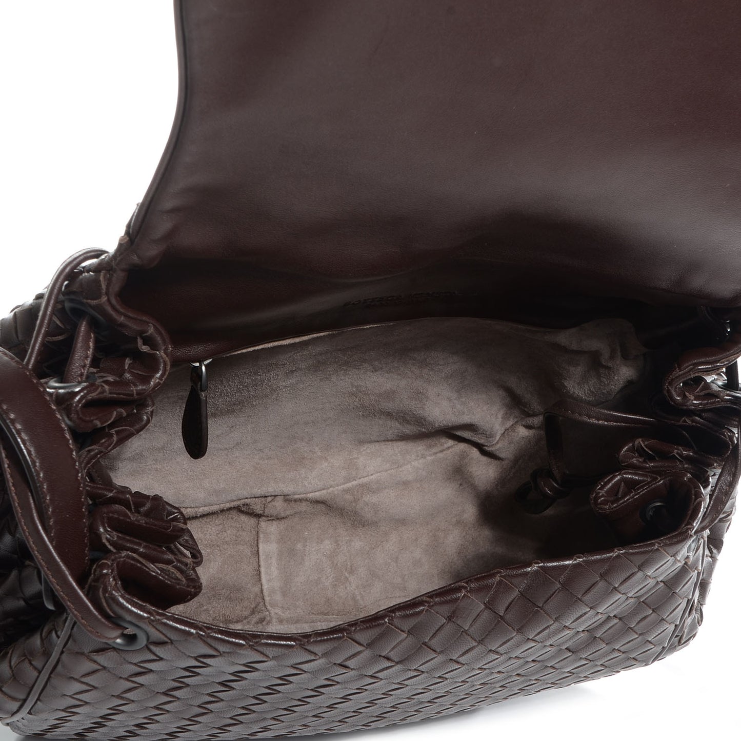 Nappa Intrecciato Messenger Bag Ebano