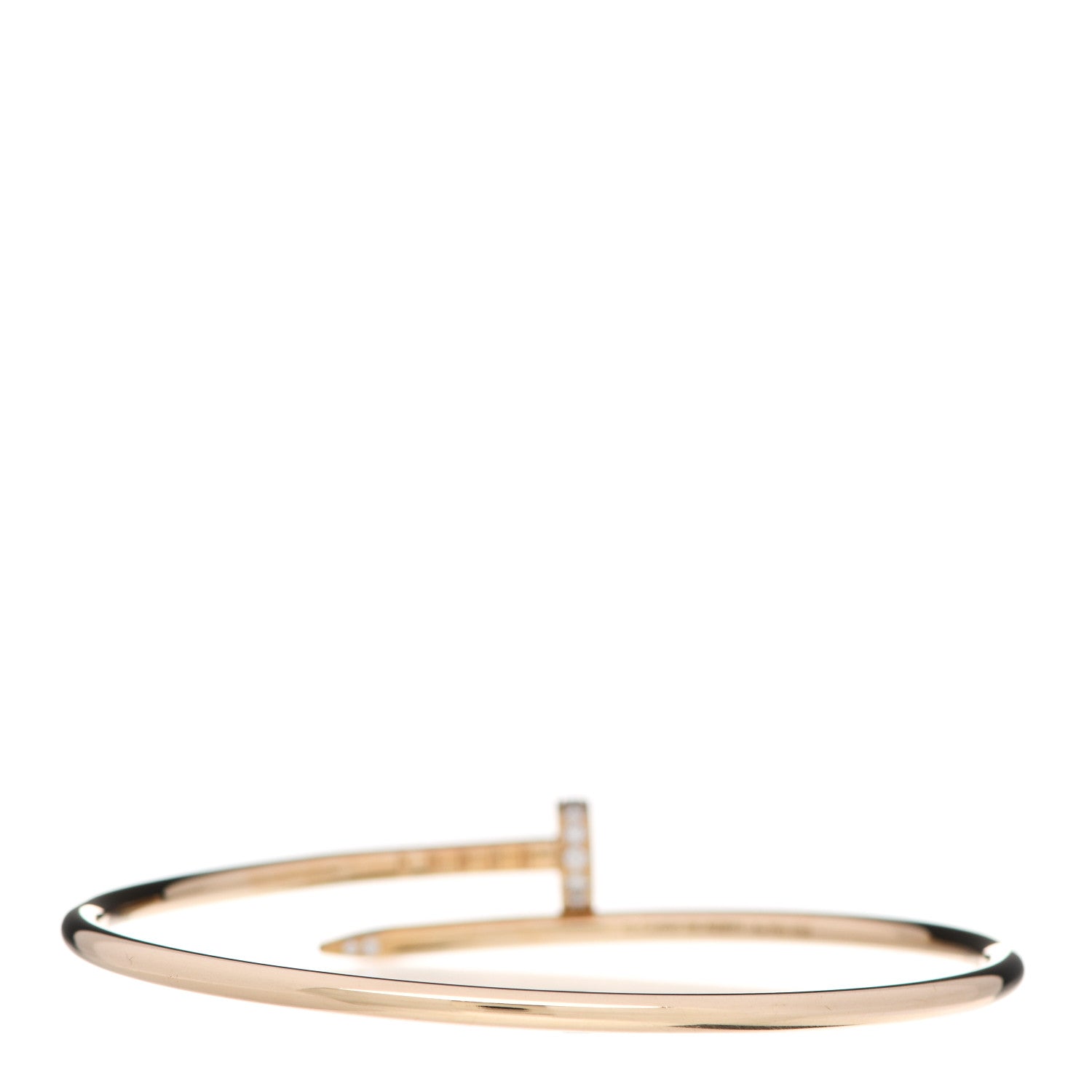 Cartier 18K Yellow Gold Diamond Small Juste Un Clou Bracelet 16 2 of 4