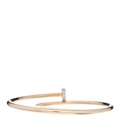 Cartier 18K Yellow Gold Diamond Small Juste Un Clou Bracelet 16 2 of 4