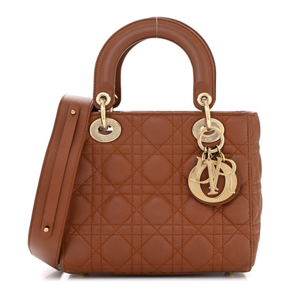 Christian Dior Calfskin Cannage Small My ABCDior Lady Dior Tan 1 of 13