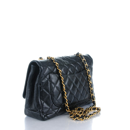 Chanel Caviar Quilted Jumbo Single Flap Black 3 of 8