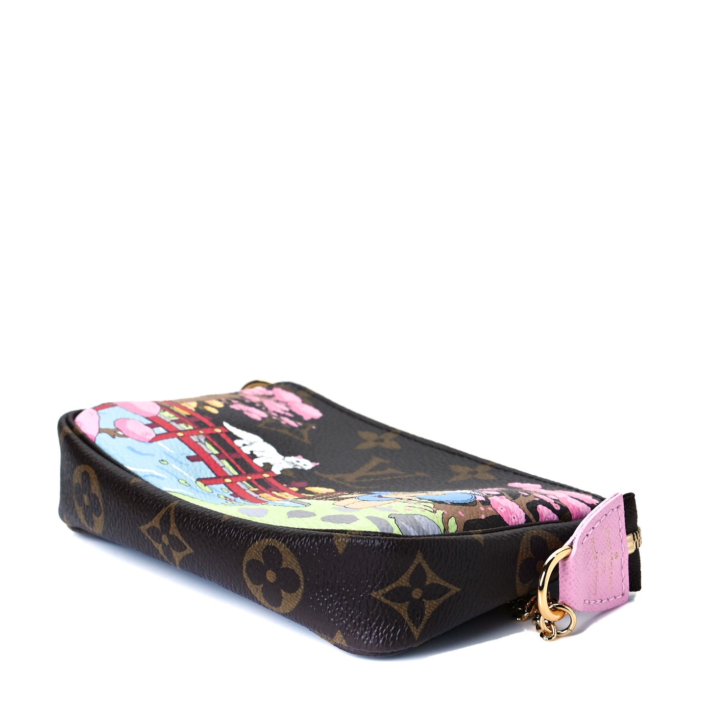 Monogram 2021 Christmas Animation Japanese Garden Mini Pochette Accessories Wisteria Pink