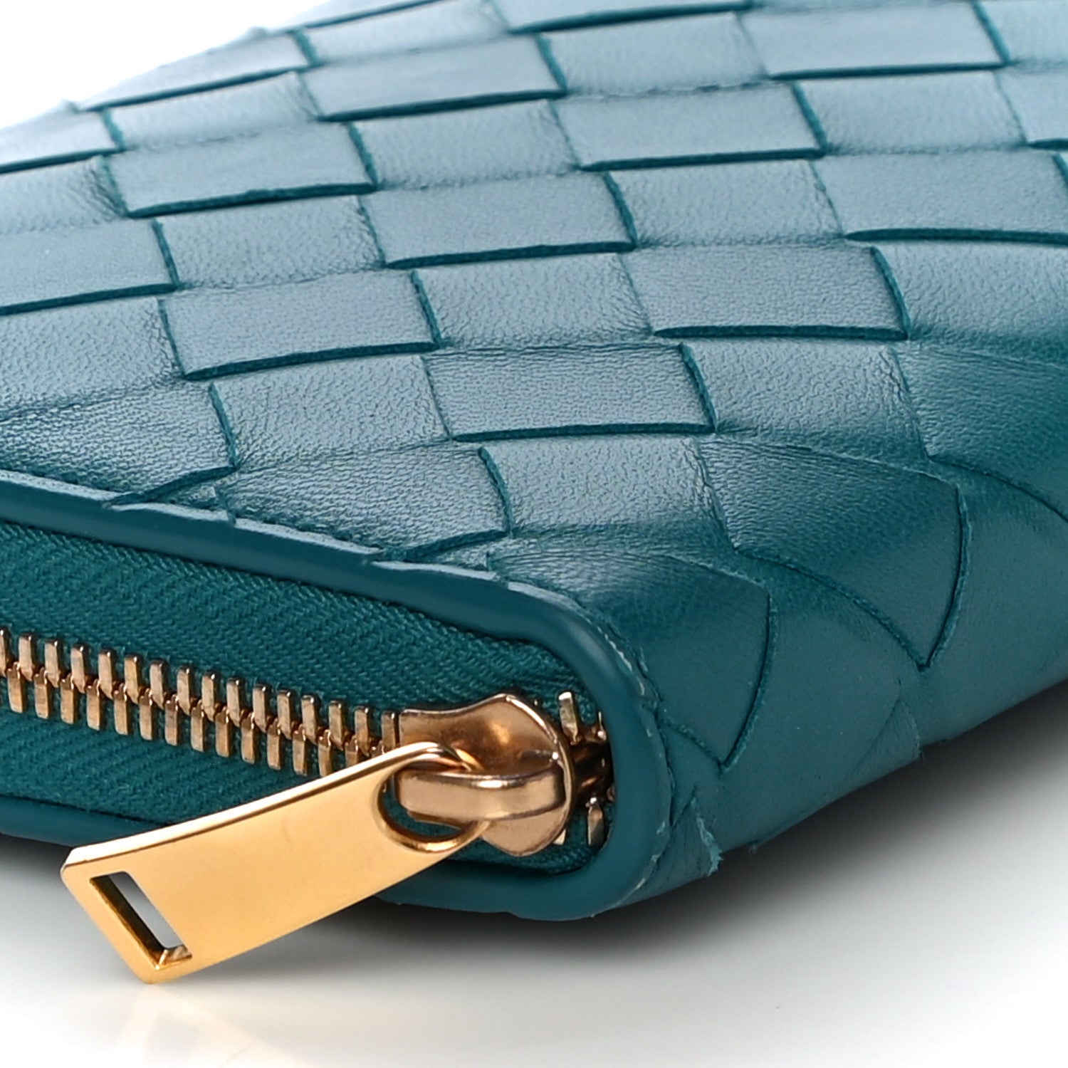Bottega Veneta Nappa Intrecciato Zip Around Wallet Mallard 9 of 10