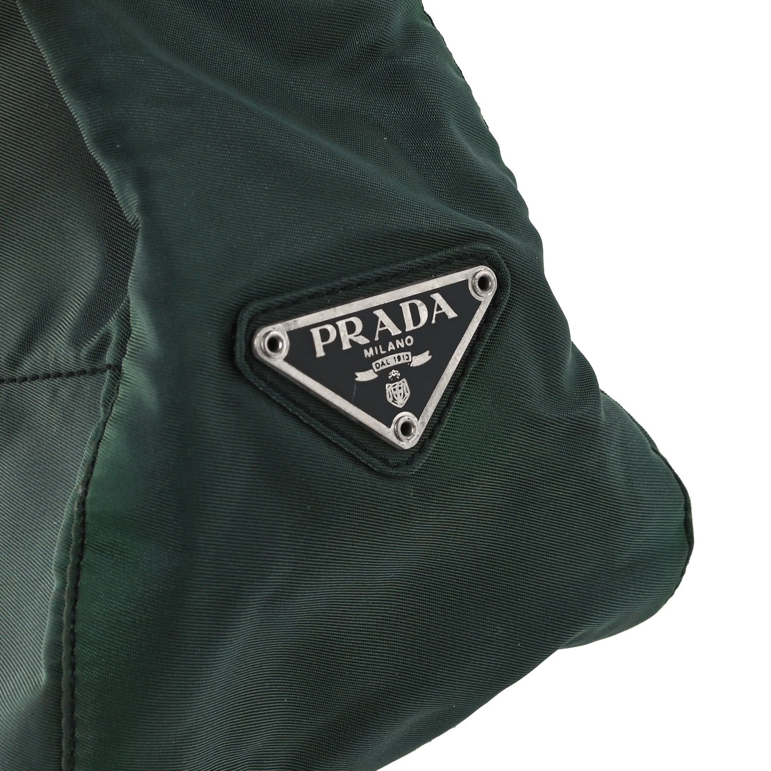 Prada Tessuto Nylon Tote Dark Green 8 of 11