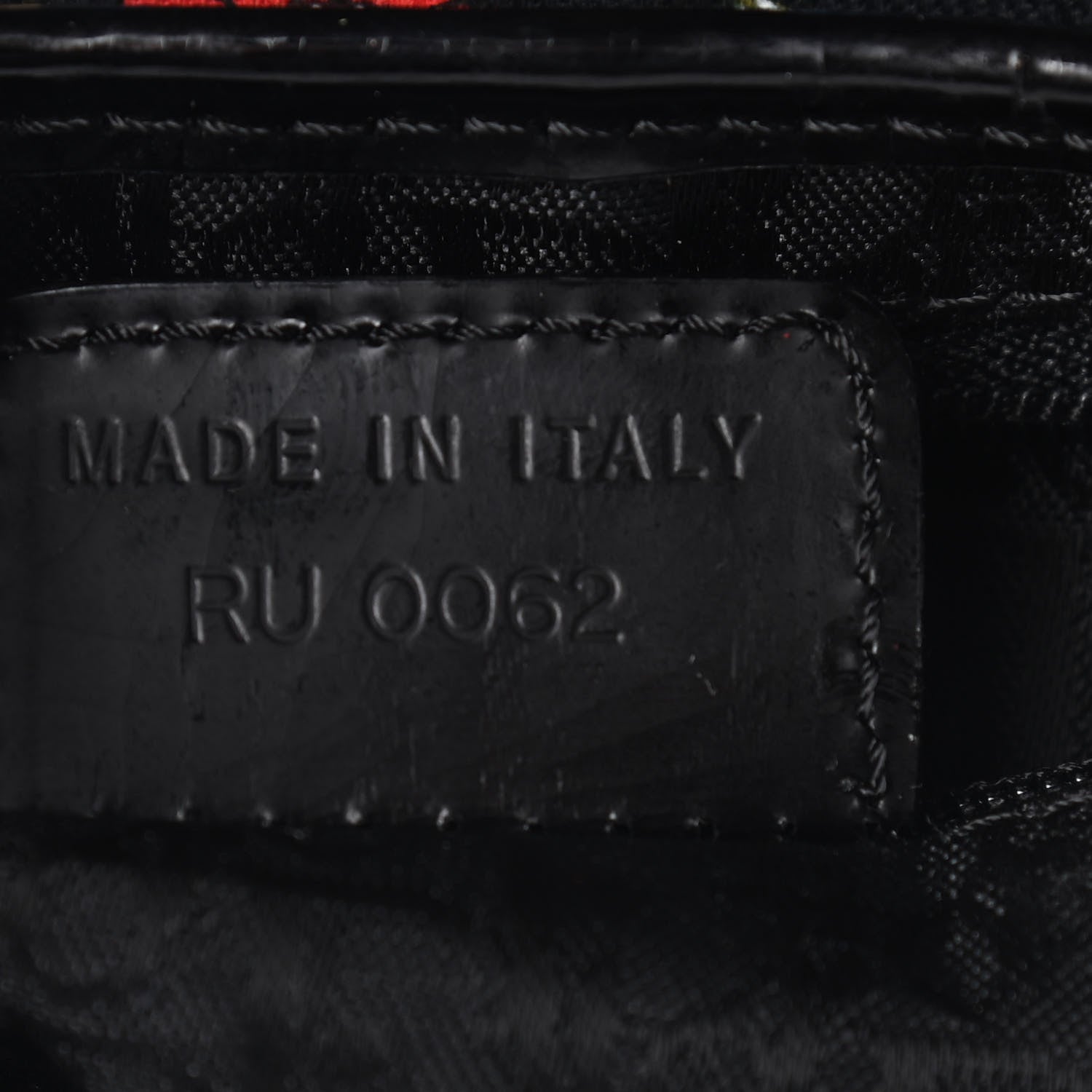 Christian Dior Canvas Floral Saddle Bag Black 7 of 10