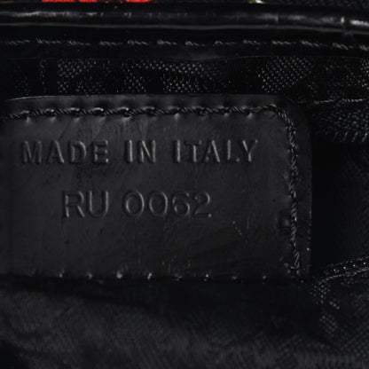 Christian Dior Canvas Floral Saddle Bag Black 7 of 10