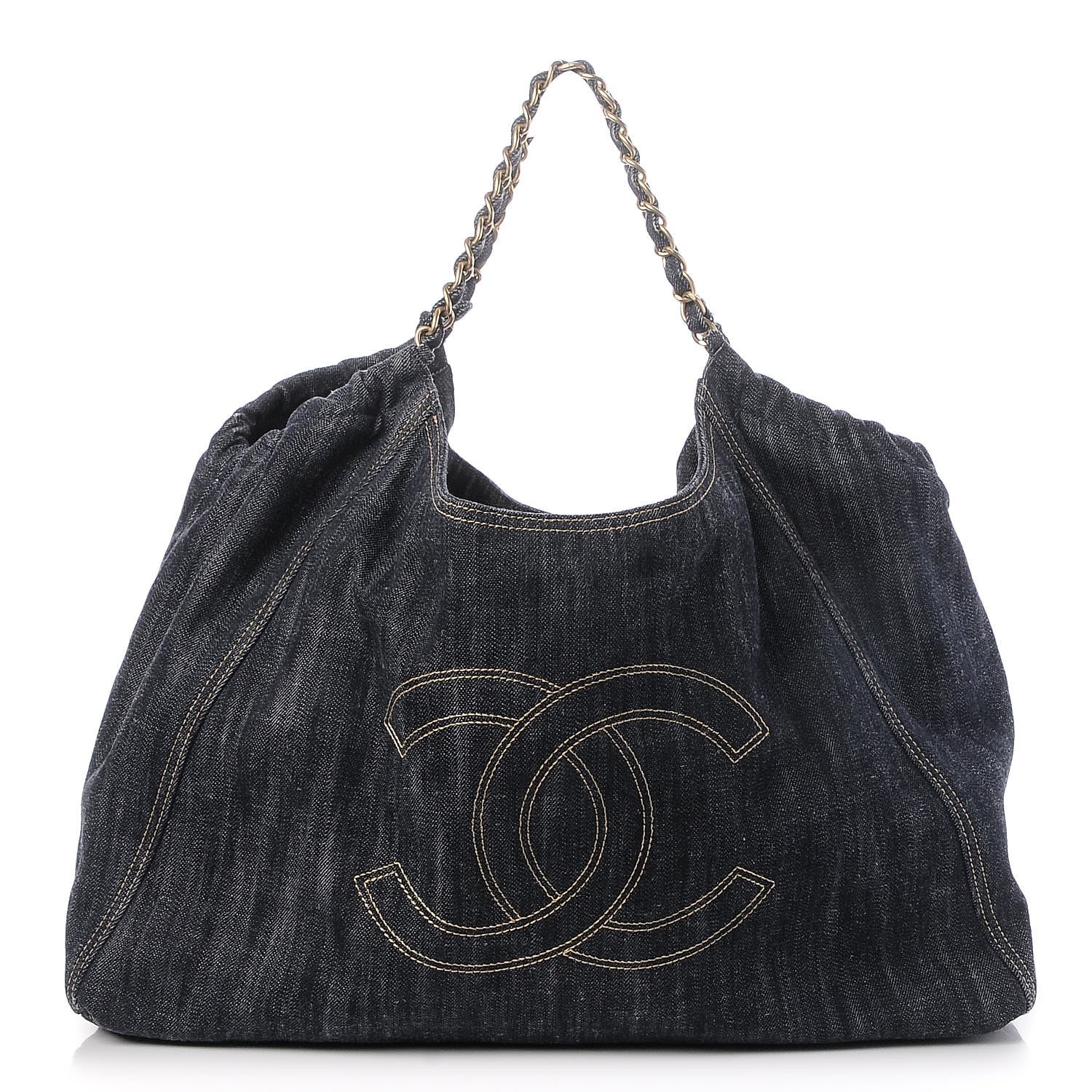 Chanel Denim XL Coco Cabas Tote Dark Blue 1 of 10
