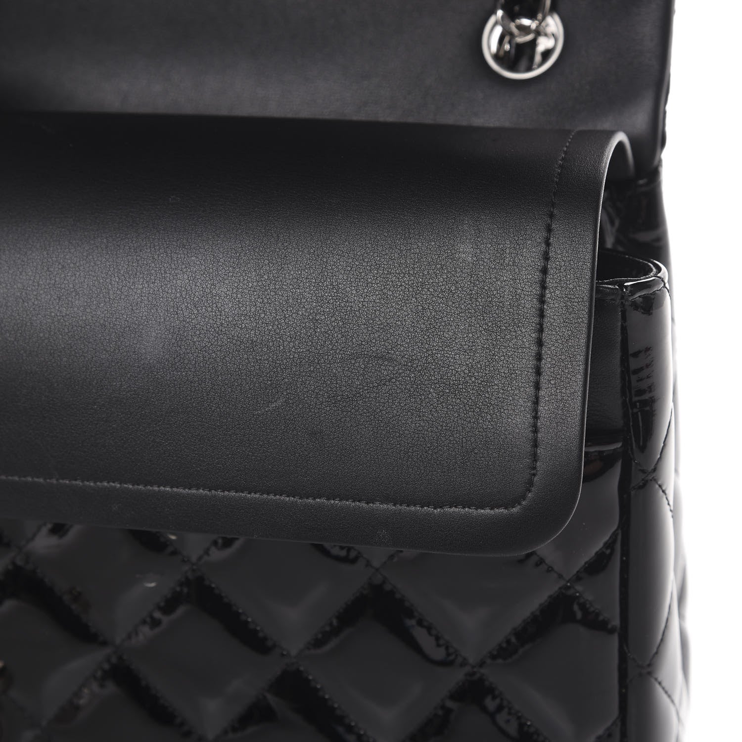 Chanel Patent Quilted Jumbo Double Flap Black 16 of 16
