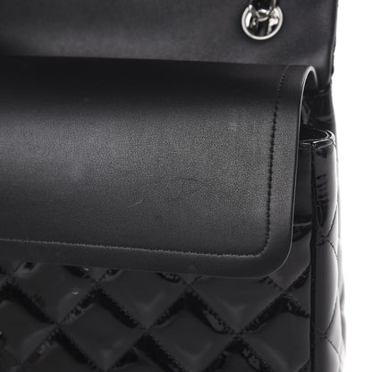 Chanel Patent Quilted Jumbo Double Flap Black 16 of 16