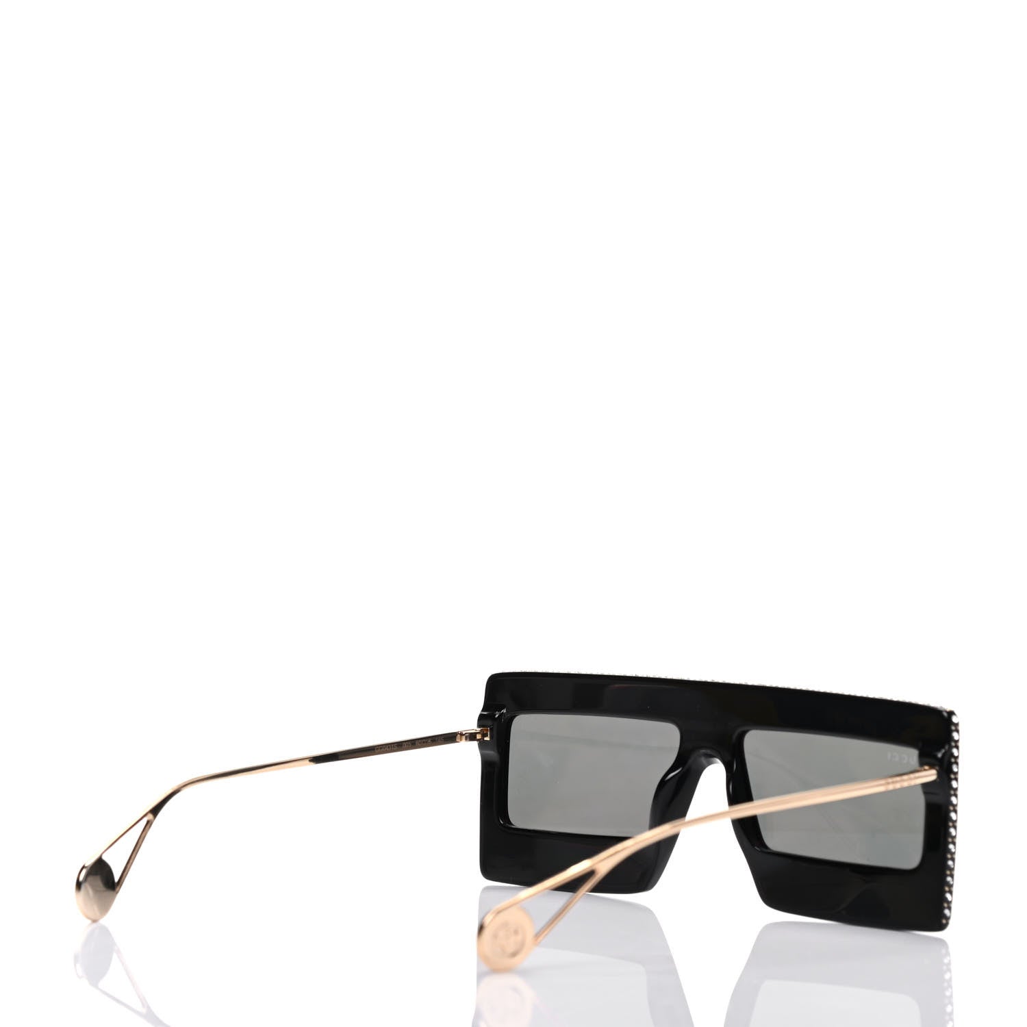 Gucci Acetate Crystal Mask-Frame Sunglasses GG0431S Black 3 of 6
