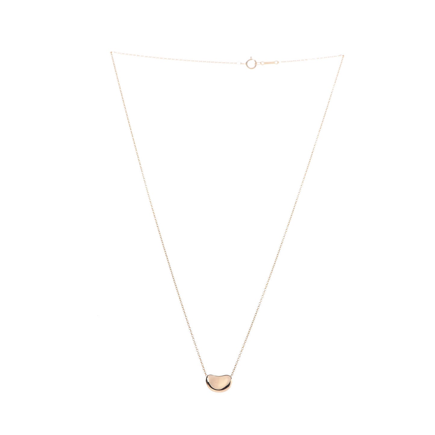 18K Yellow Gold 11mm Elsa Peretti Bean Pendant Necklace