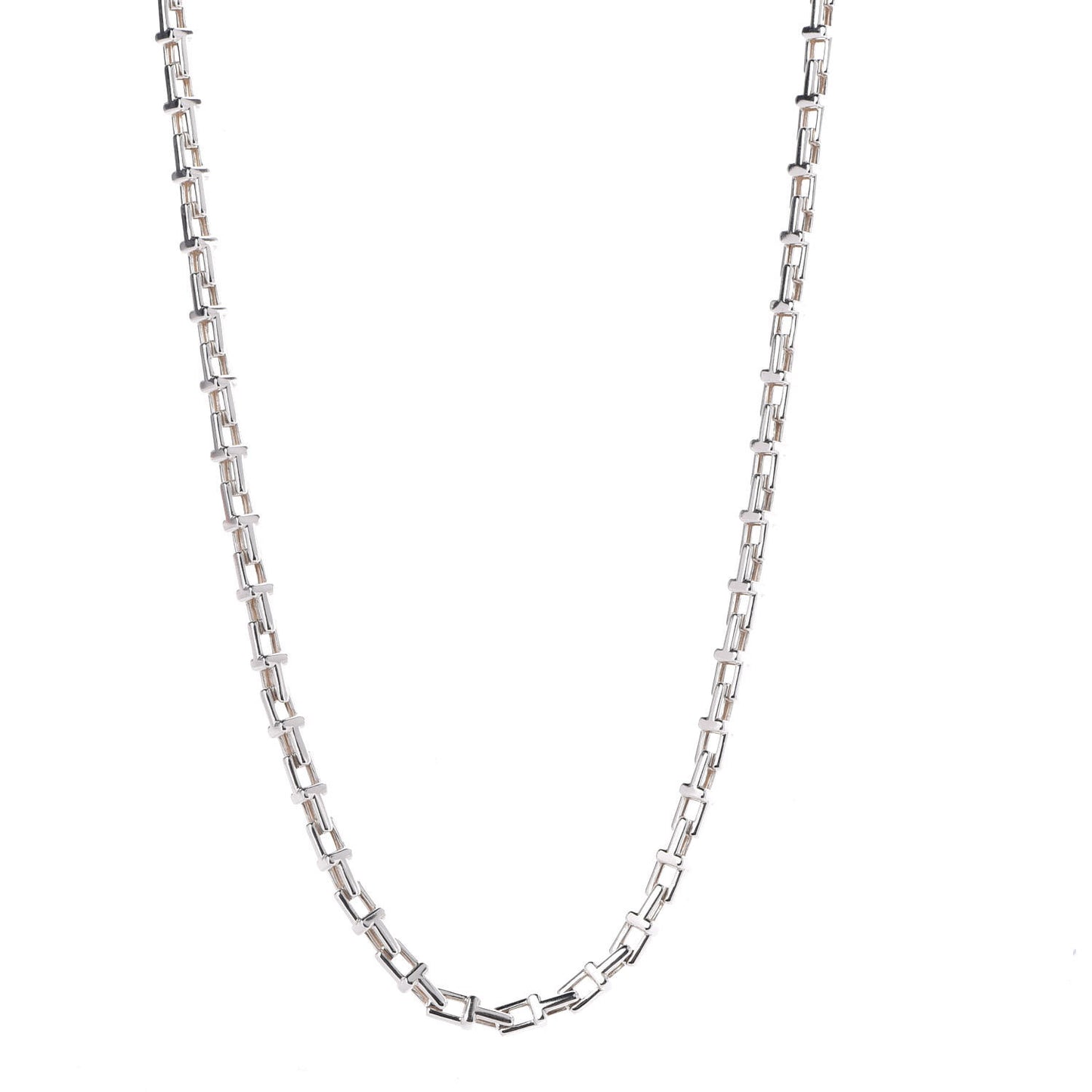 Sterling Silver T Narrow Chain Necklace