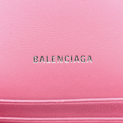 Balenciaga Sparkling Fabric XS Hourglass Wallet On Chain Sweet Pink 6 of 11
