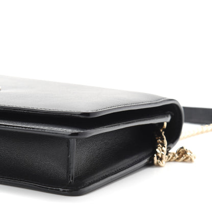 Jimmy Choo Calfskin Palace Wallet On Chain Black 8 of 8
