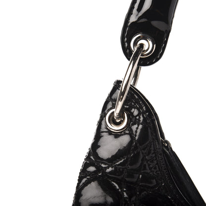 Christian Dior Patent Cannage Hobo Black 10 of 11