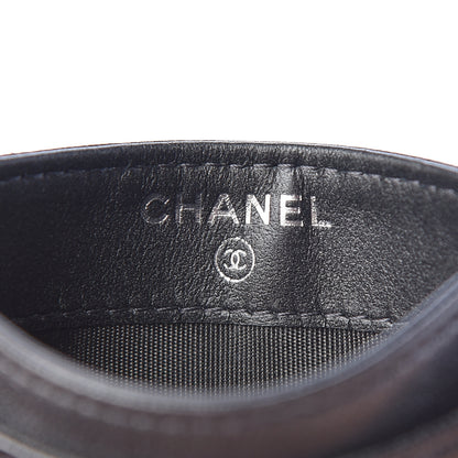 Chanel Goatskin Camellia Embossed Card Holder Grey 6 of 9