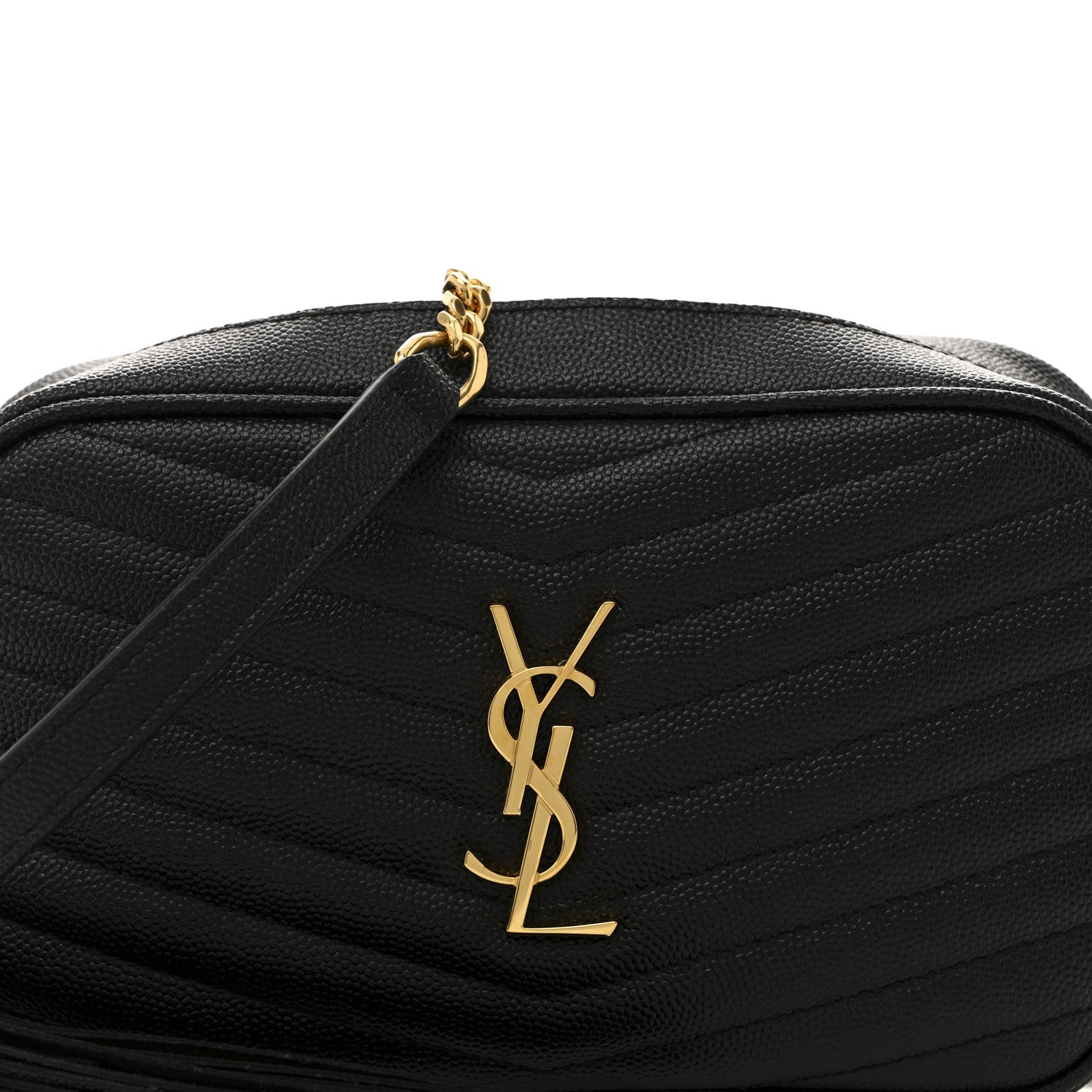 Saint Laurent Grain De Poudre Matelasse Monogram Mini Lou Camera Bag Black 8 of 10