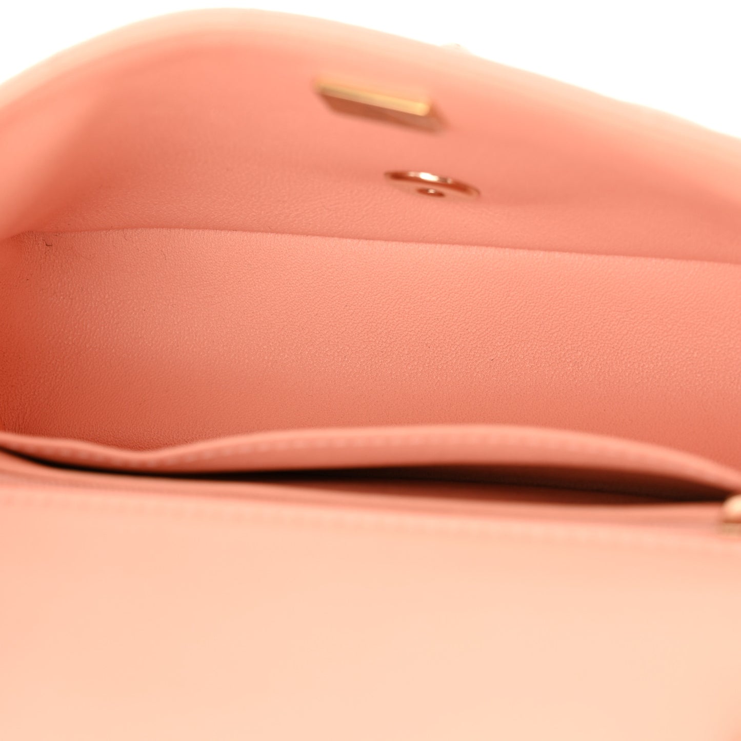 Lambskin Quilted Mini Rectangular Flap Light Pink