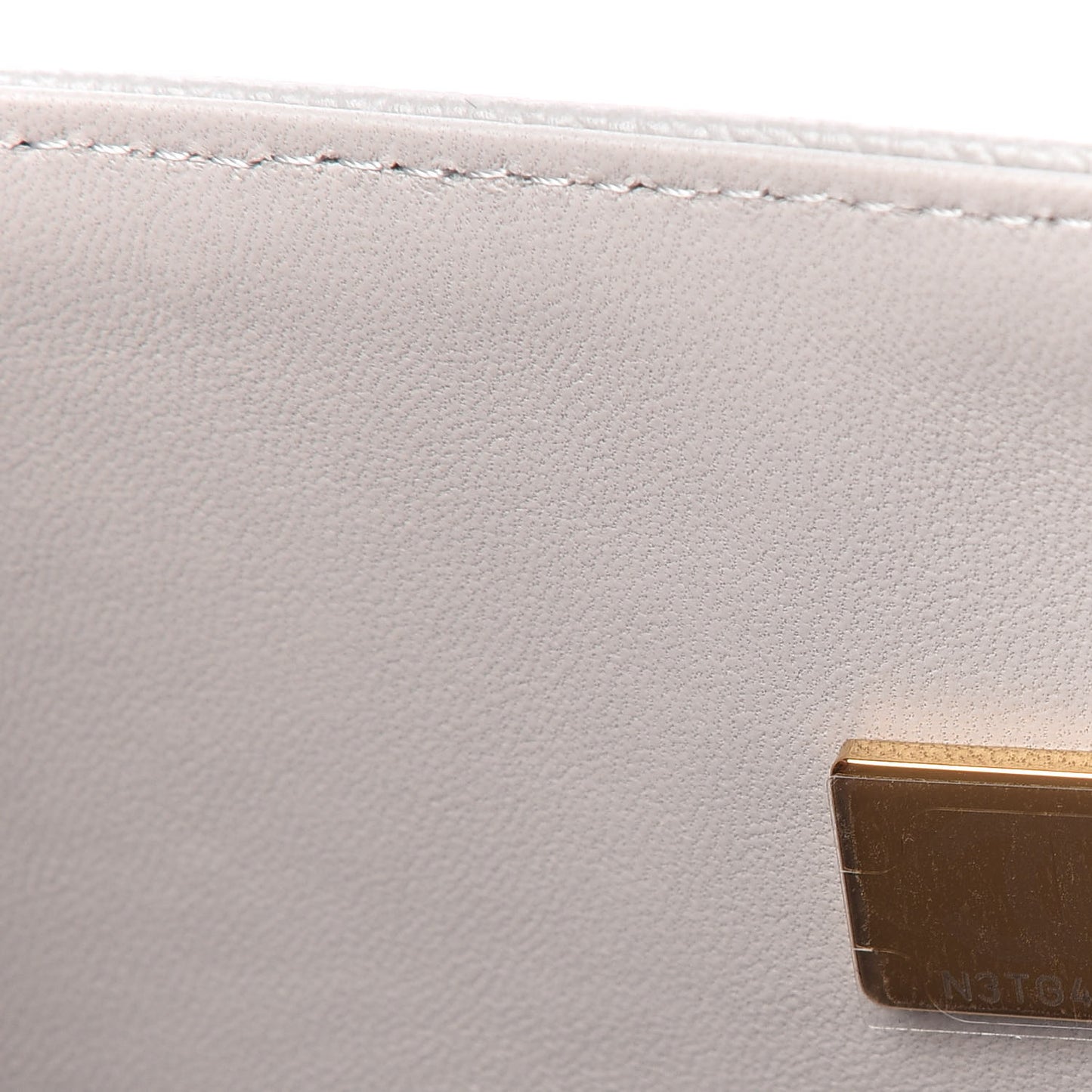 Caviar Quilted Small Double Flap Grey