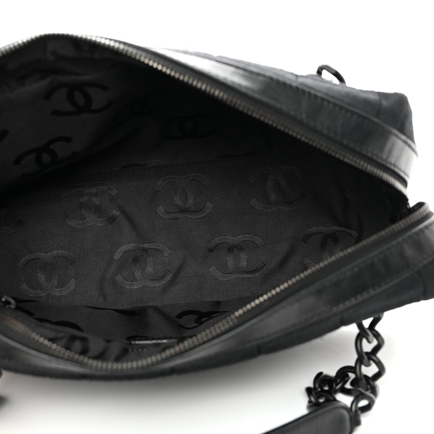Chanel Jersey Quilted Chocolate Bar Shoulder Bag Black 5 of 9