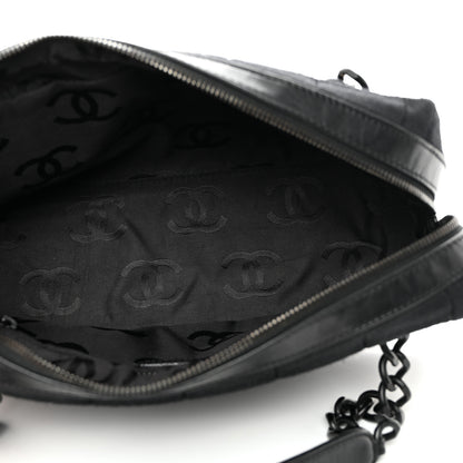 Chanel Jersey Quilted Chocolate Bar Shoulder Bag Black 5 of 9
