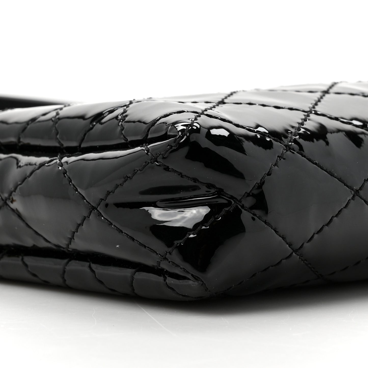 Lambskin Quilted Gaby Zipped Pouch Black