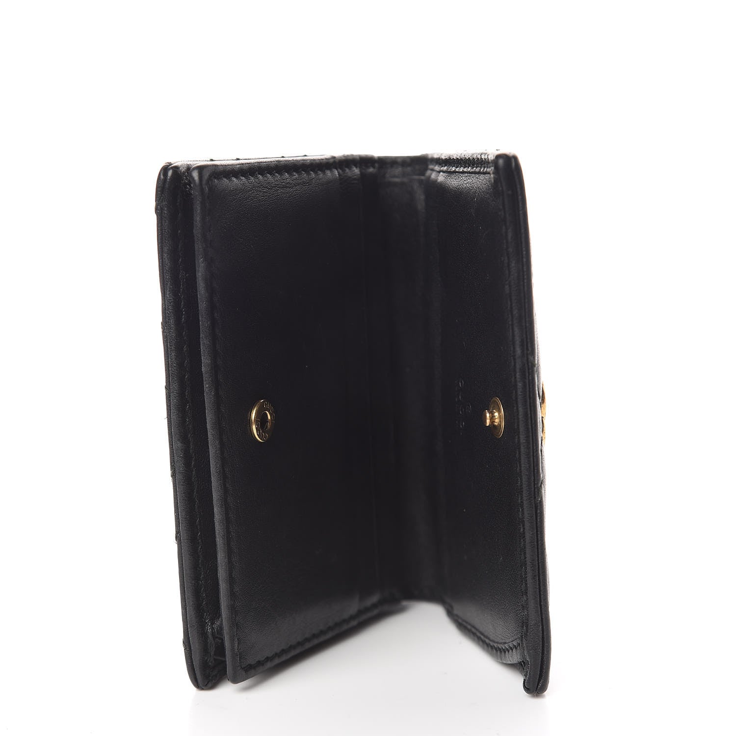 Gucci Calfskin Matelasse GG Marmont Card Case Black 5 of 11
