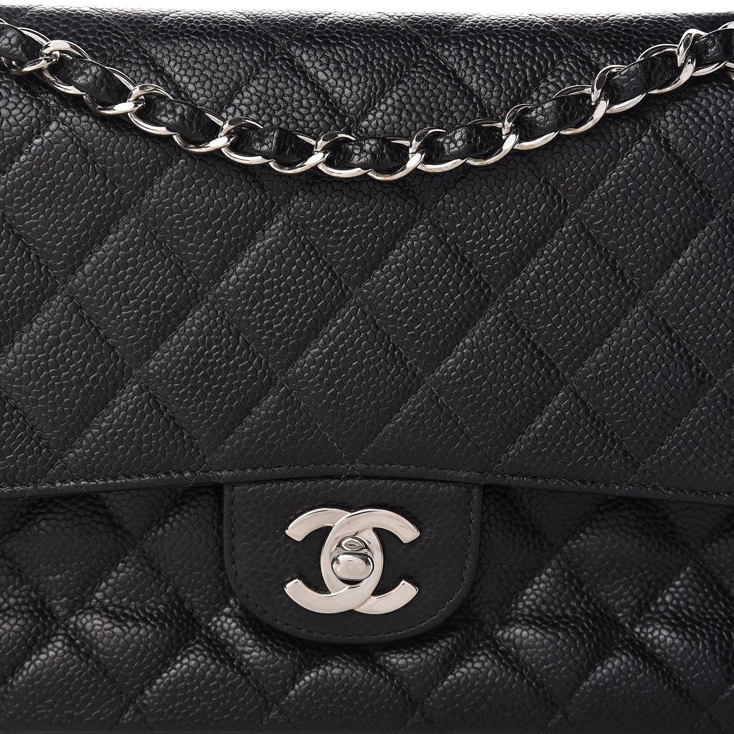 Chanel Caviar Quilted Medium Double Flap Black 8 of 25
