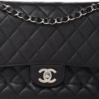 Chanel Caviar Quilted Medium Double Flap Black 8 of 25