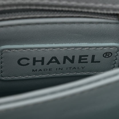 Chanel Iridescent Caviar Quilted Extra Mini Coco Handle Flap Light Blue 6 of 11