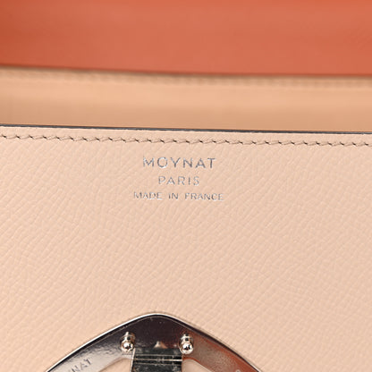 Moynat Carat Calfskin Bicolor Gabrielle PM Peche Powder 6 of 11
