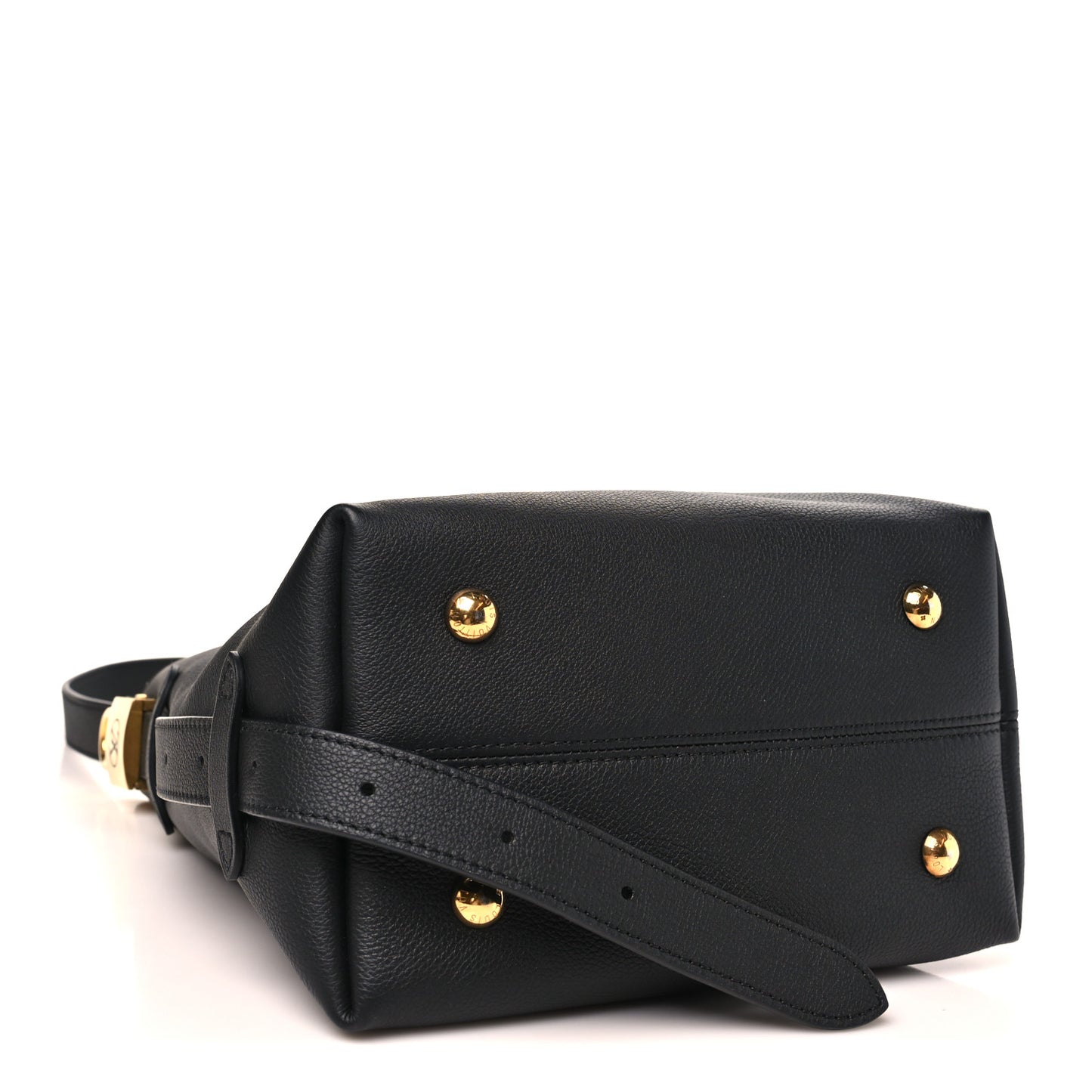 Grained Calfskin Low Key Hobo PM Black