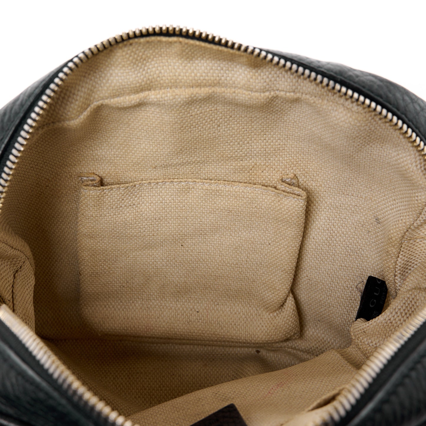 Pebbled Calfskin Small Soho Disco Bag Black