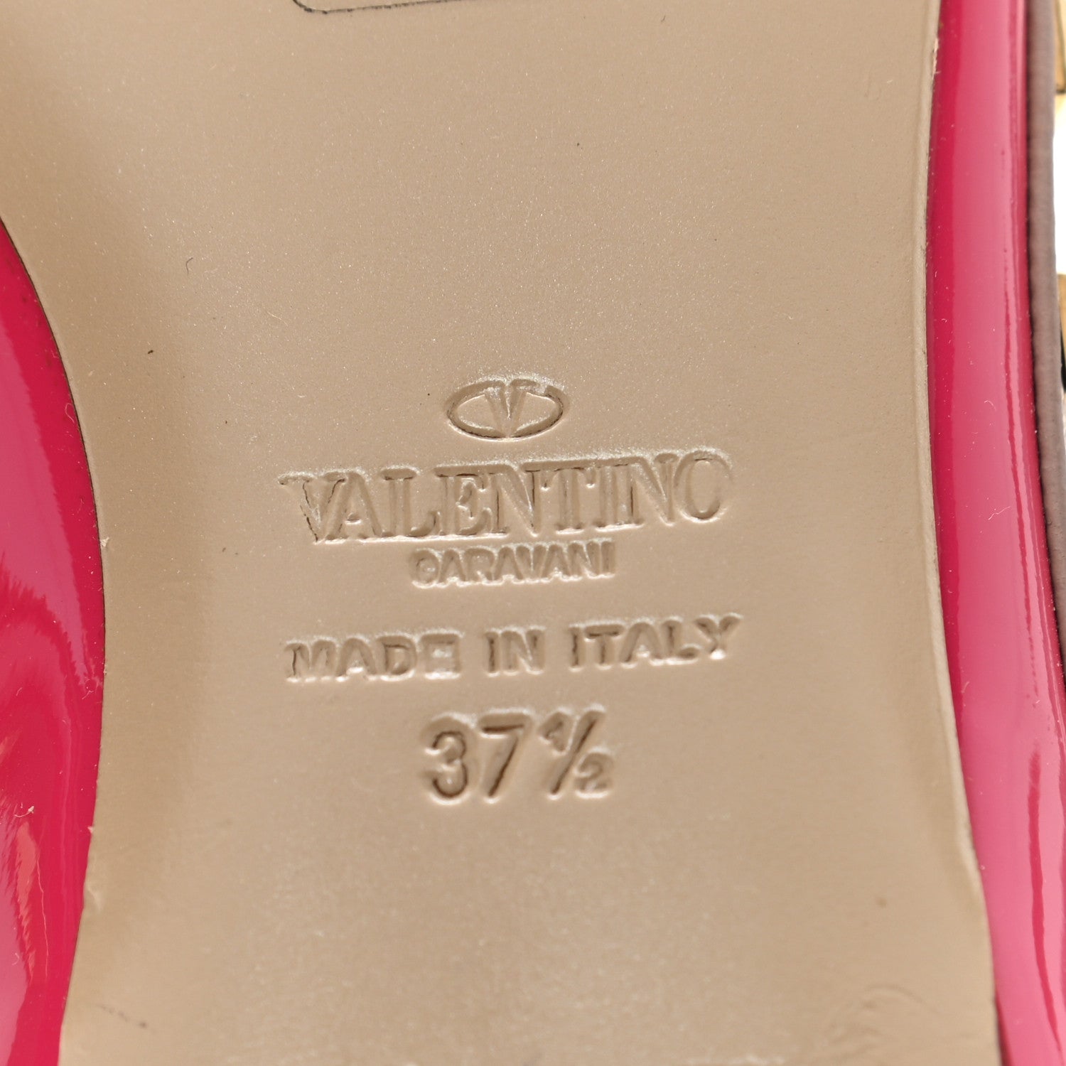 Valentino Garavani Patent Nappa Rockstud Ballerina Flats 37.5 Framboise Poudre 6 of 8