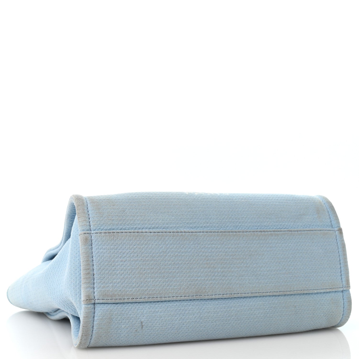 Chanel Mixed Fibers Small Deauville Tote Light Blue 5 of 14