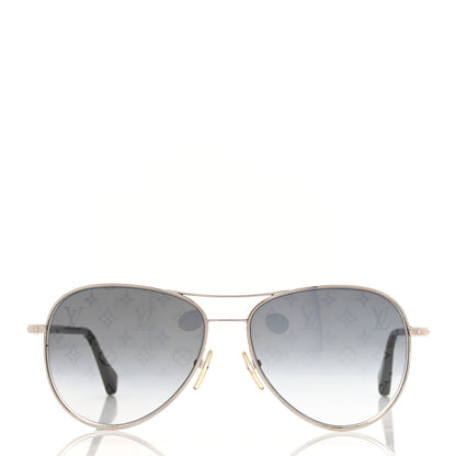 Louis Vuitton Monogram Conspiration Pilote Sunglasses Z0165U Argent 2 of 7