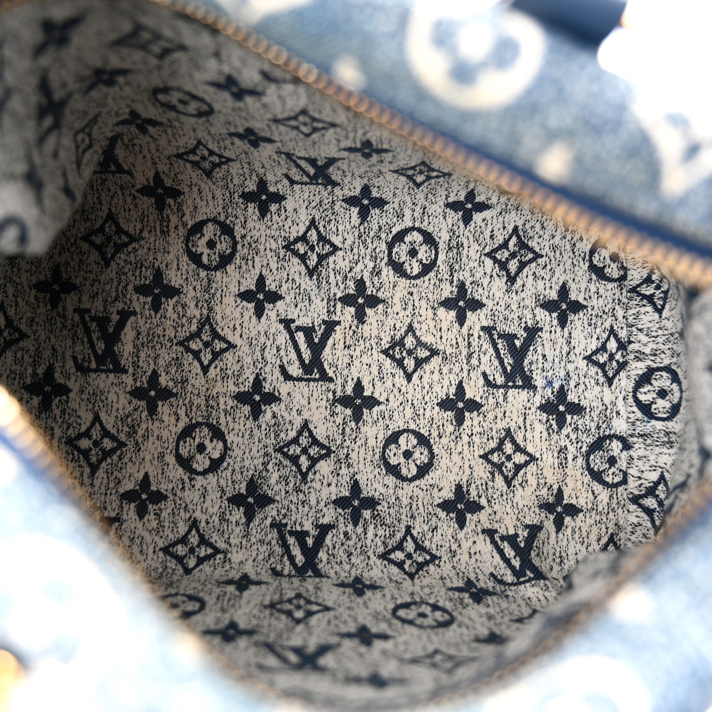 Monogram Jacquard Denim Speedy Bandouliere 25 Bleu