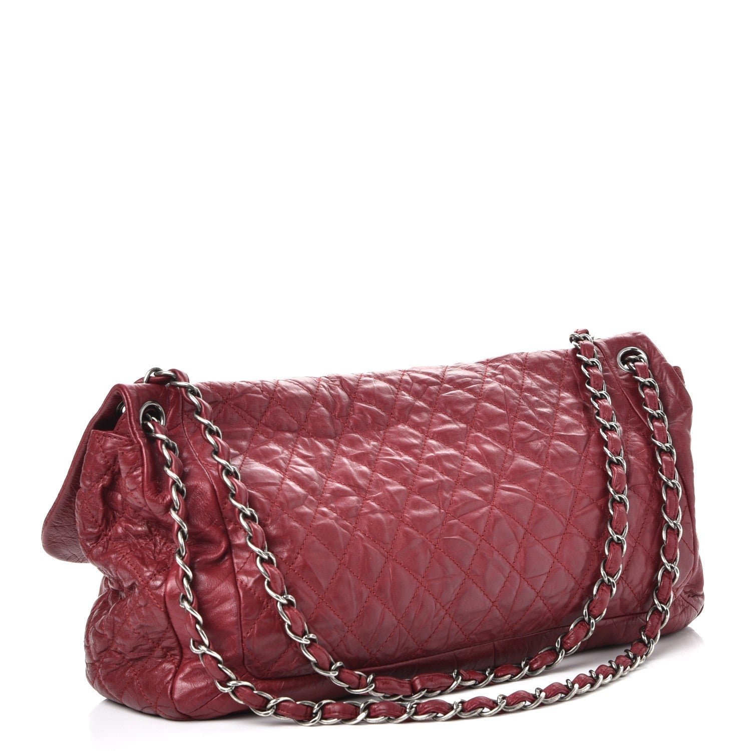 Chanel Aged Calfskin Coco Rider Flap Red 3 of 5