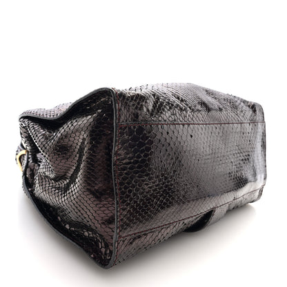 Gucci Snakeskin Medium Soft Stirrup Shoulder Bag Brown 4 of 10