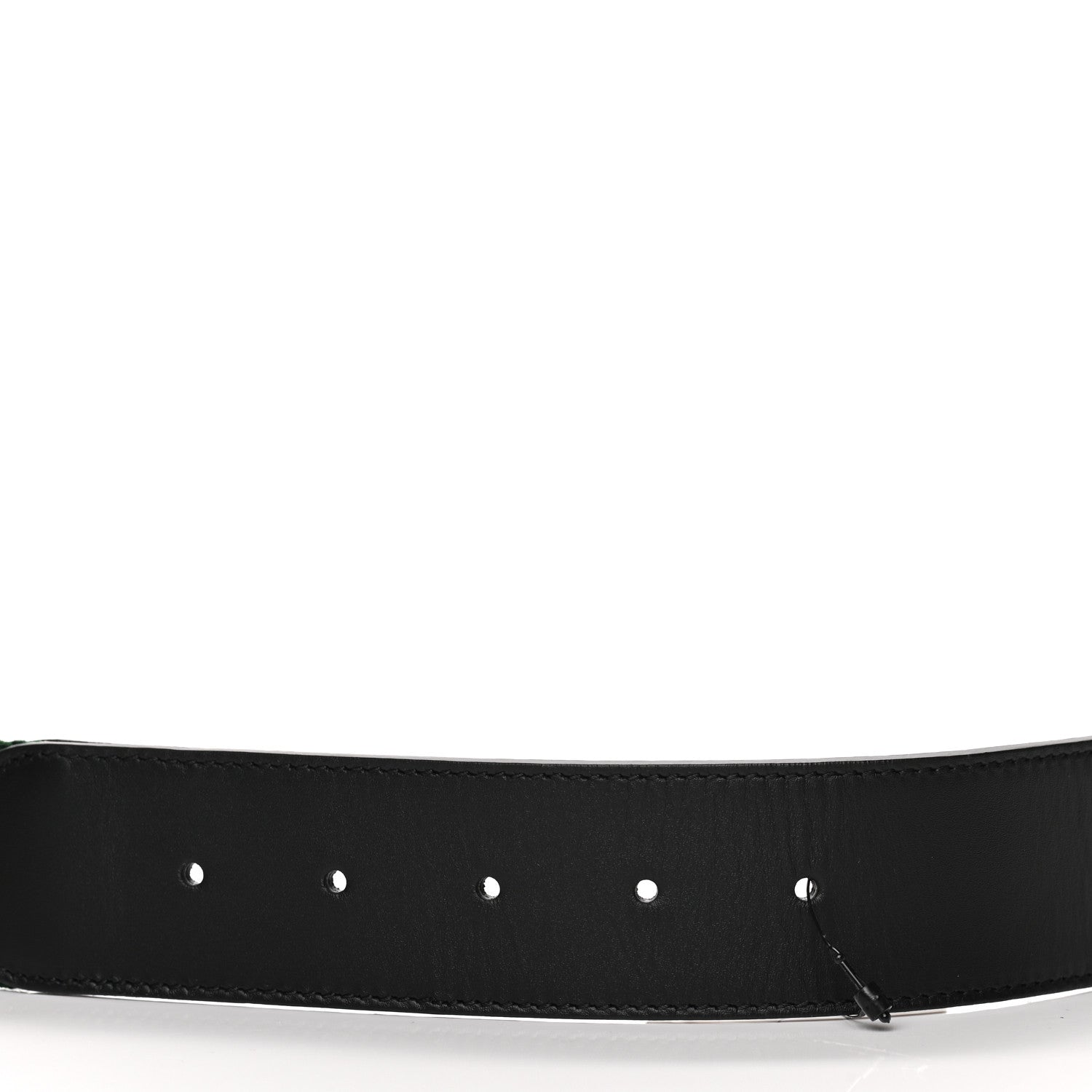 Gucci Nylon Calfskin Double G Web 40mm Belt 80 32 Green Red Black 4 of 5
