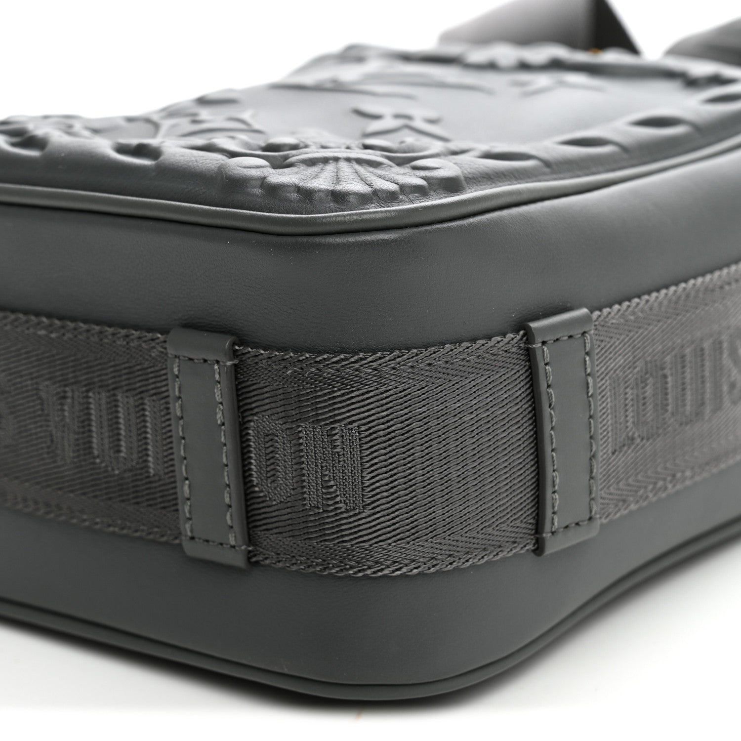 Louis Vuitton Calfskin Monogram Embossed Cruiser Messenger Dark Shadow Gray 9 of 9