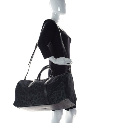 Dolce & Gabbana Nylon Leopard Print Duffle Bag Dark Green 2 of 11