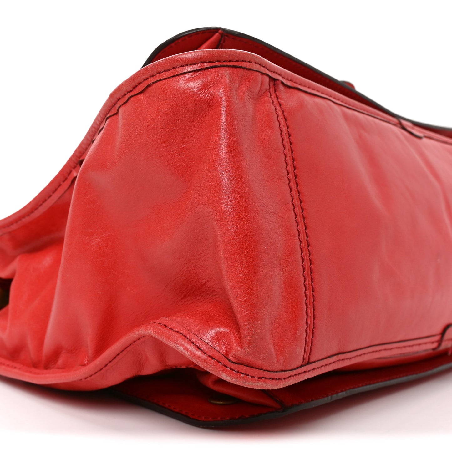 Calfskin Large Bay Tote Red